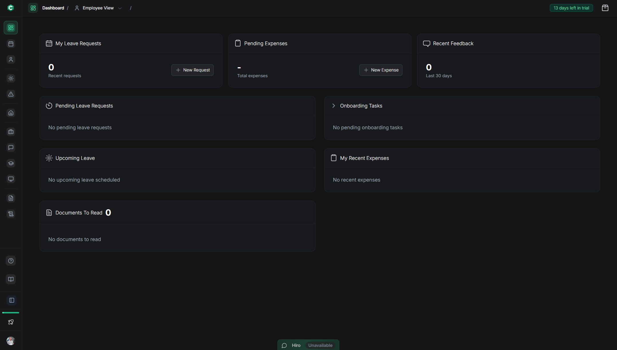 CitoHR AI HR Assistant Dashboard - Automating UK HR Operations